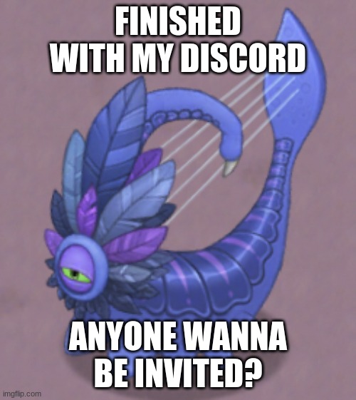 Sus Larvaluss | FINISHED WITH MY DISCORD; ANYONE WANNA BE INVITED? | image tagged in sus larvaluss | made w/ Imgflip meme maker