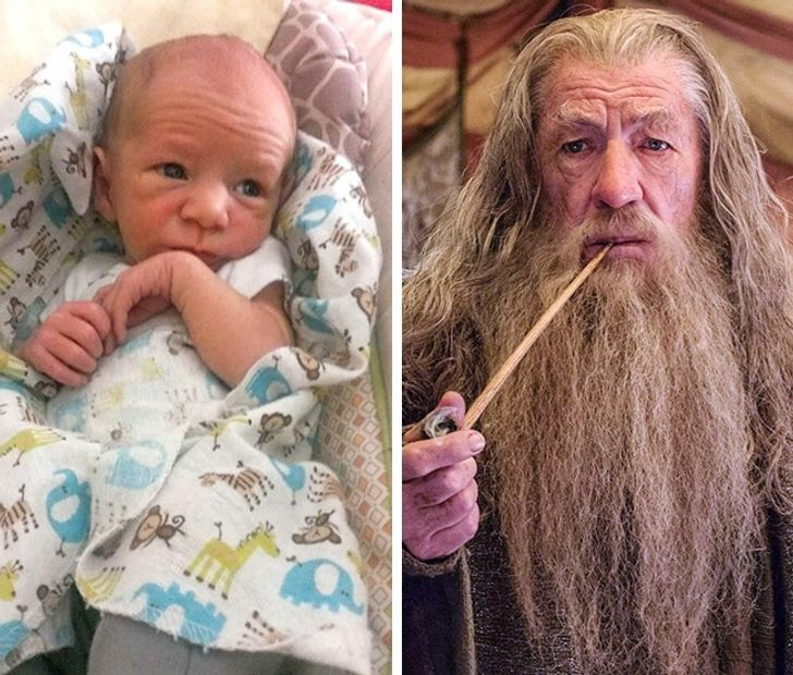 High Quality Baby looks like Gandalf Blank Meme Template