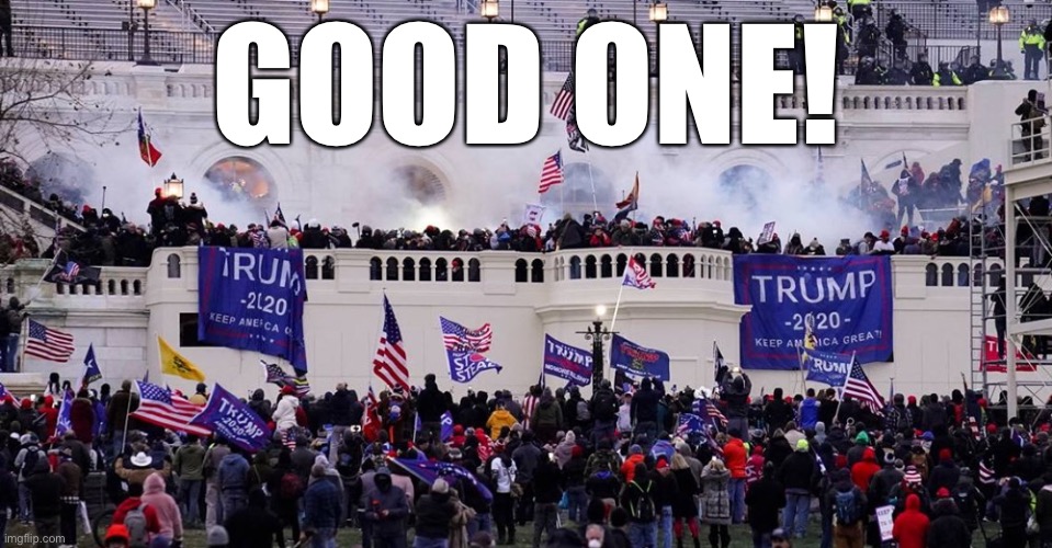 MAGA riot | GOOD ONE! | image tagged in maga riot | made w/ Imgflip meme maker