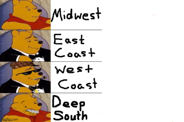 Americans Explained by Region. | MIDWEST | image tagged in america,tuxedo winnie the pooh,usa,funny,covid | made w/ Imgflip meme maker
