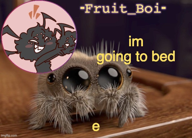 im going to bed; e | image tagged in webber announcement 2 made by -kirbobun-the-shapeshifter- | made w/ Imgflip meme maker
