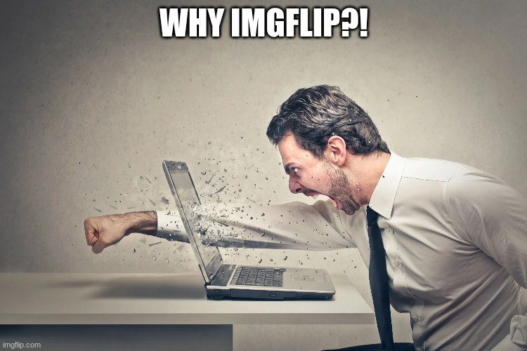 WHY?!??!?!?!?! | WHY IMGFLIP?! | made w/ Imgflip meme maker