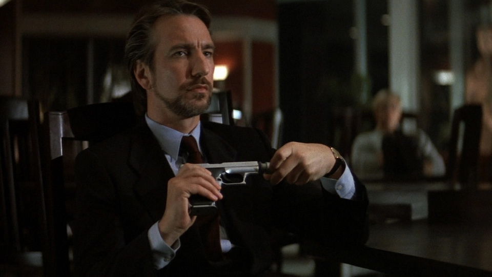 Alan Rickman as Hans Gruber Blank Meme Template