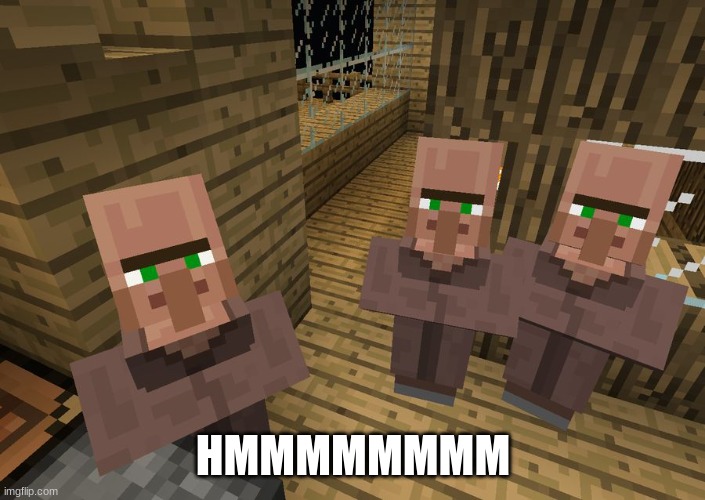 Minecraft Villagers | HMMMMMMMM | image tagged in minecraft villagers | made w/ Imgflip meme maker