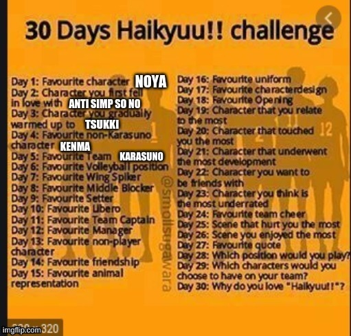 Day 5 | KARASUNO | image tagged in haikyuu | made w/ Imgflip meme maker