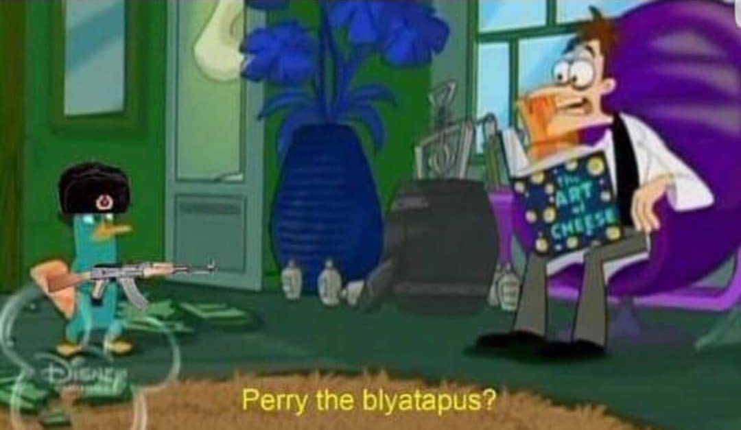 Perry the blyatapus Blank Meme Template