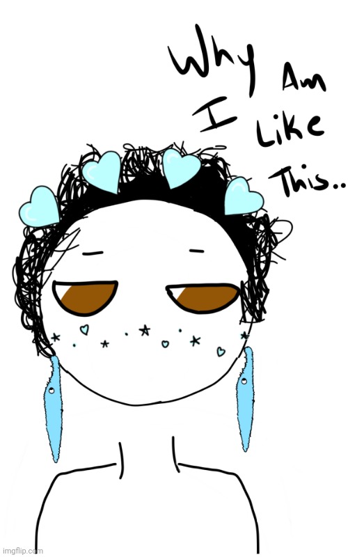 I drew myself | image tagged in nonbinary gummyworm oc | made w/ Imgflip meme maker
