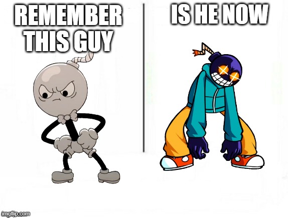 Feel old yet | IS HE NOW; REMEMBER THIS GUY | image tagged in friday night funkin,the amazing world of gumball,vs whitty mod | made w/ Imgflip meme maker