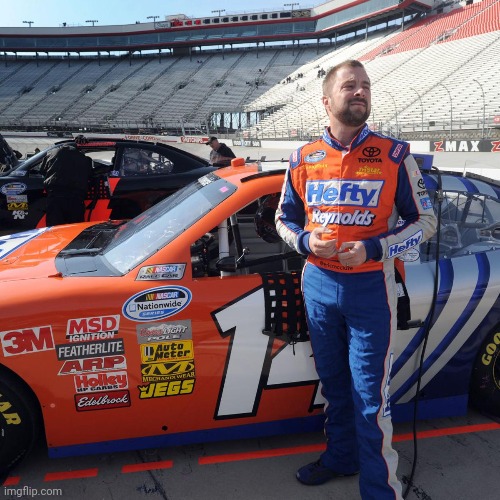 Eric McClure, former NASCAR Xfinity Series Driver, has passed away today. He was 42 years old. Us NASCAR fans wish his family pr | image tagged in eric mcclure,nascar,nascar xfinity series,f in the chat,rip | made w/ Imgflip meme maker