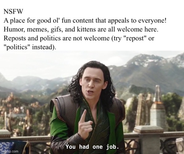 image tagged in you had one job just the one | made w/ Imgflip meme maker