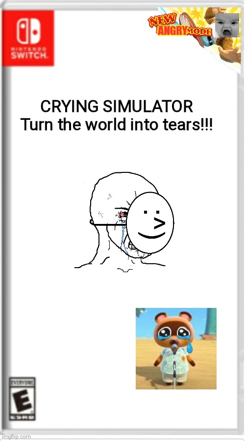Oof | ANGRY; CRYING SIMULATOR

Turn the world into tears!!! | image tagged in blank switch game | made w/ Imgflip meme maker