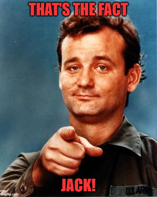 Bill Murray  | THAT'S THE FACT JACK! | image tagged in bill murray | made w/ Imgflip meme maker