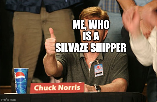 Chuck Norris Approves Meme | ME, WHO IS A SILVAZE SHIPPER | image tagged in memes,chuck norris approves,chuck norris | made w/ Imgflip meme maker