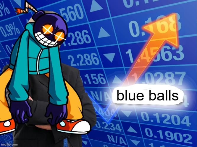 blue balls | image tagged in stonks | made w/ Imgflip meme maker
