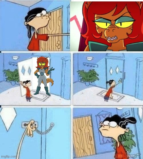 Double D has a visitor | image tagged in double d has a visitor | made w/ Imgflip meme maker