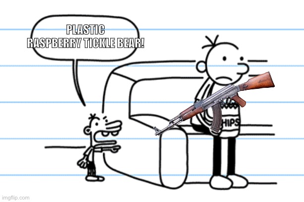 I was bored so I made a DOAWK meme | PLASTIC RASPBERRY TICKLE BEAR! | image tagged in ploopy blank | made w/ Imgflip meme maker