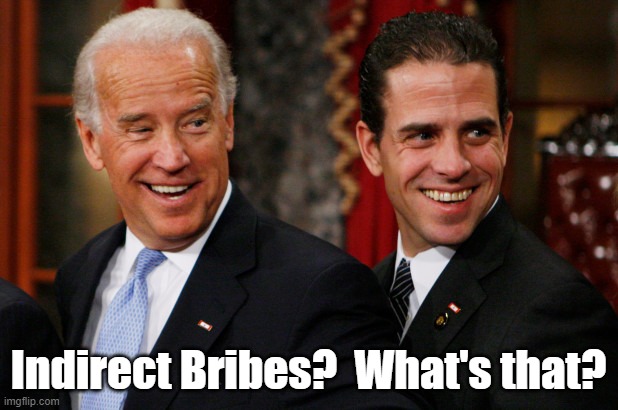 Hunter Biden Crack Head | Indirect Bribes?  What's that? | image tagged in hunter biden crack head | made w/ Imgflip meme maker
