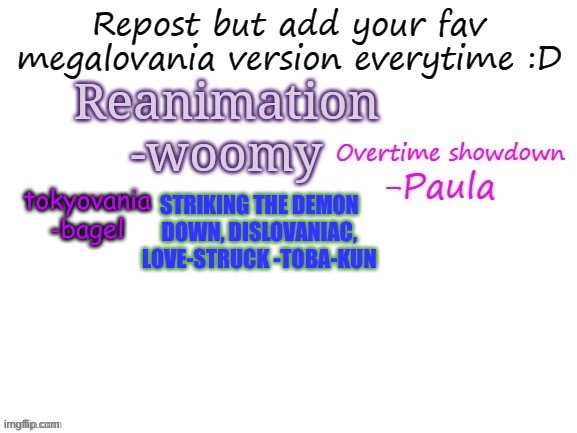 STRIKING THE DEMON DOWN, DISLOVANIAC, LOVE-STRUCK -TOBA-KUN | made w/ Imgflip meme maker