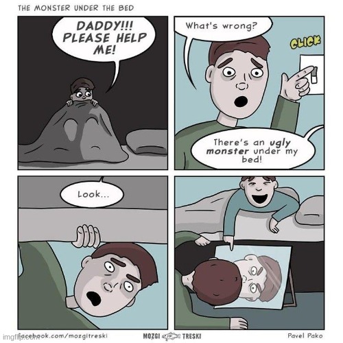 Monster under the bed image tagged in comics/cartoons,monster under bed,d.....