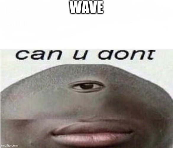 stop posting those cursed images that ruin the frachises | WAVE | image tagged in can u dont meme | made w/ Imgflip meme maker
