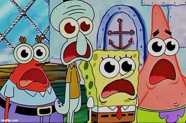 Spongebob and the gang breathing | image tagged in spongebob and the gang breathing | made w/ Imgflip meme maker