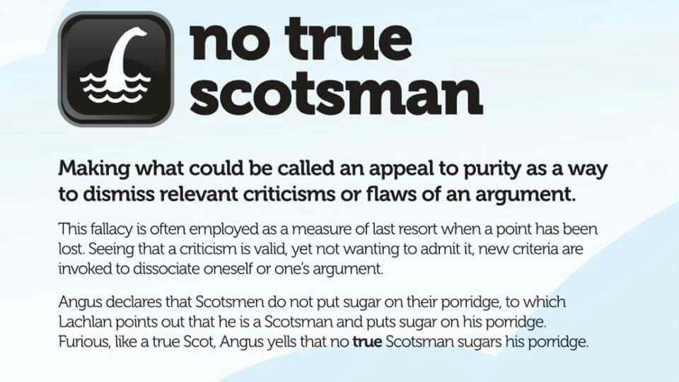 High Quality No true Scotsman fallacy Blank Meme Template