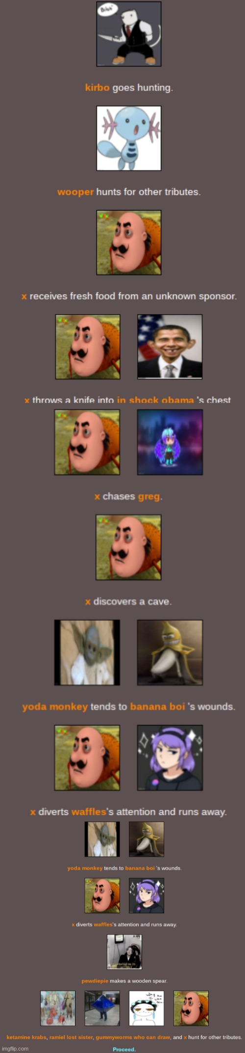 continuing the hunger games (look at my profile for the beginning ;-; | made w/ Imgflip meme maker