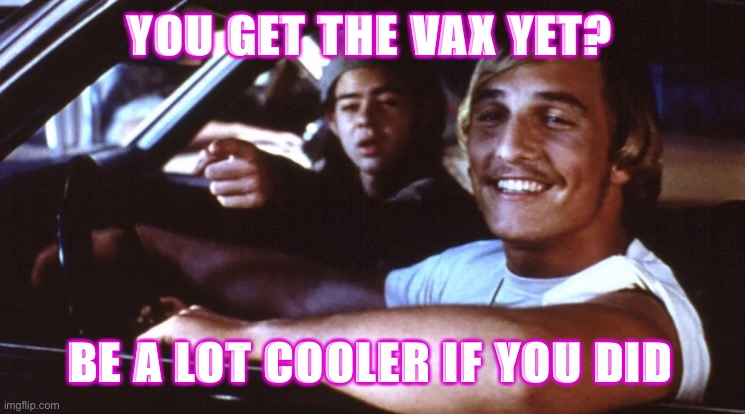 YOU GET THE VAX YET? BE A LOT COOLER IF YOU DID | image tagged in vaccines | made w/ Imgflip meme maker