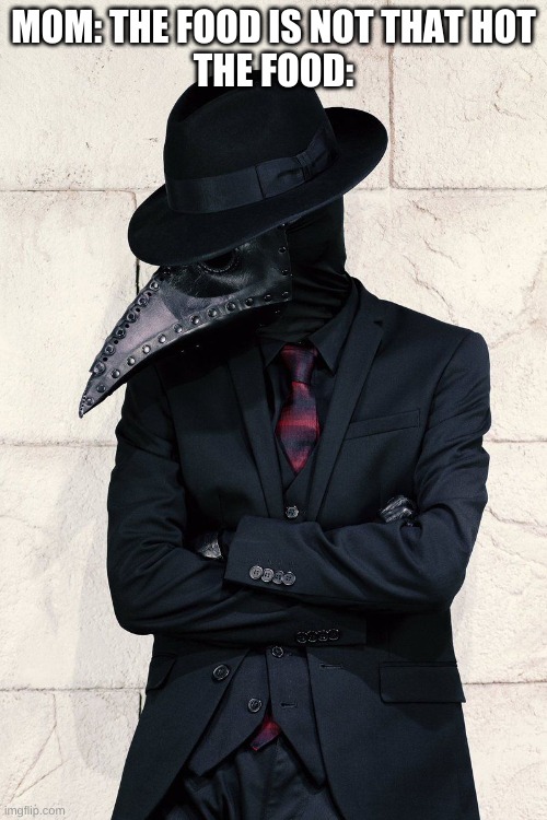 MOM: THE FOOD IS NOT THAT HOT
THE FOOD: | made w/ Imgflip meme maker