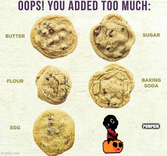 Oops, You Added Too Much | PUMPKIN | image tagged in oops you added too much | made w/ Imgflip meme maker