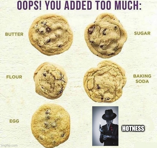 oops! you added too much: X | HOTNESS | image tagged in oops you added too much x | made w/ Imgflip meme maker