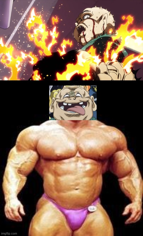 image tagged in muscles,funny,memes,jojo,cursed shigechi | made w/ Imgflip meme maker