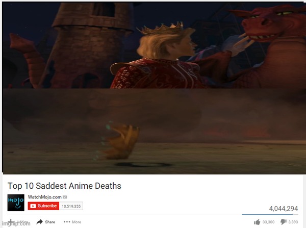 you are dead:( | image tagged in top 10 anime deaths | made w/ Imgflip meme maker