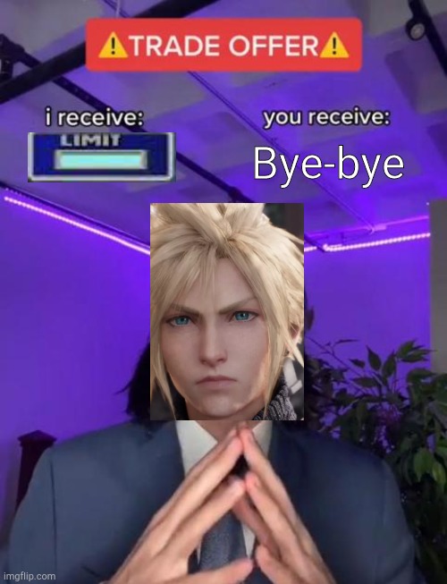 Image title | Bye-bye | image tagged in bring back ssb4 cloud | made w/ Imgflip meme maker