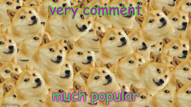 very comment much popular | image tagged in memes,multi doge | made w/ Imgflip meme maker