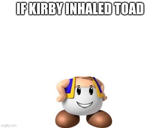 Mushroom Mario Kart | IF KIRBY INHALED TOAD | image tagged in toad,kirby | made w/ Imgflip meme maker