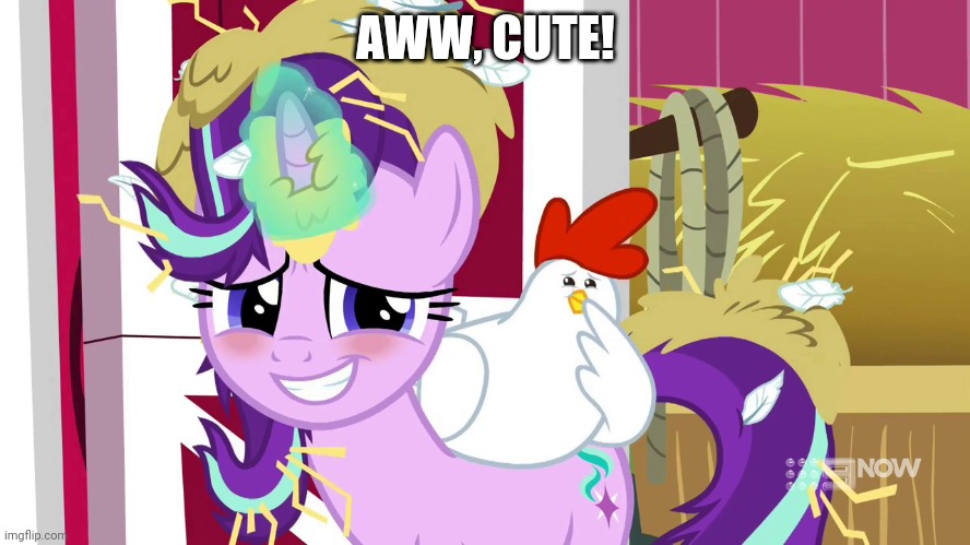 Glimmerbetes | AWW, CUTE! | image tagged in glimmerbetes chicken mlp | made w/ Imgflip meme maker