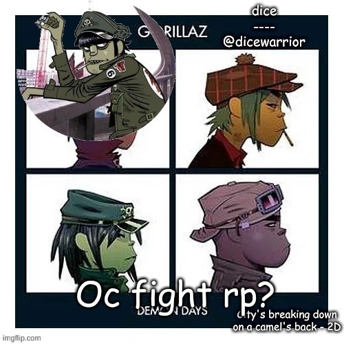 Announcement 7 | Oc fight rp? | image tagged in announcement 7 | made w/ Imgflip meme maker