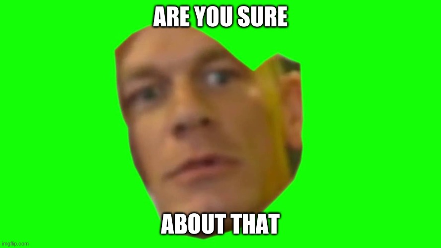 Are you sure about that? (Cena) | ARE YOU SURE ABOUT THAT | image tagged in are you sure about that cena | made w/ Imgflip meme maker