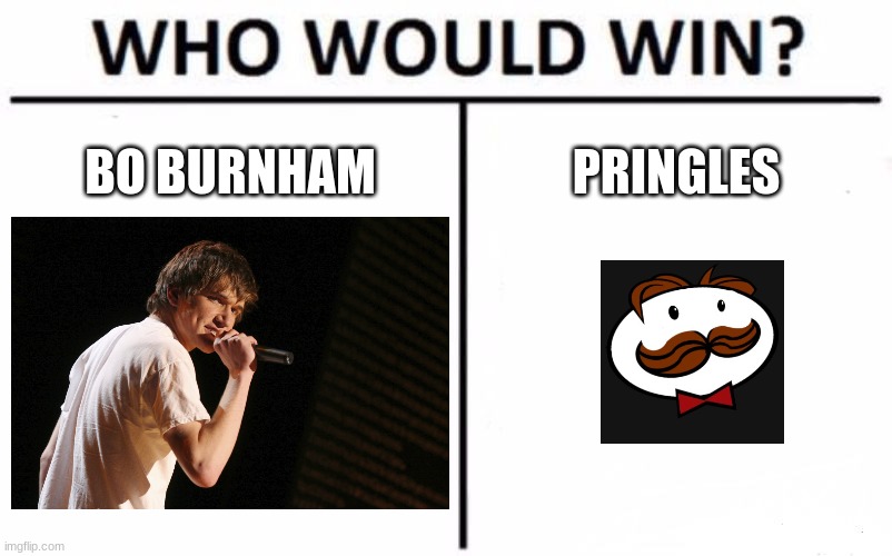 he | BO BURNHAM; PRINGLES | image tagged in memes,who would win | made w/ Imgflip meme maker