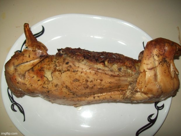 cooked rabbit | image tagged in cooked rabbit | made w/ Imgflip meme maker