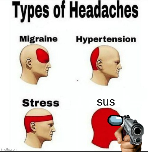 sus | sus | image tagged in types of headaches meme | made w/ Imgflip meme maker