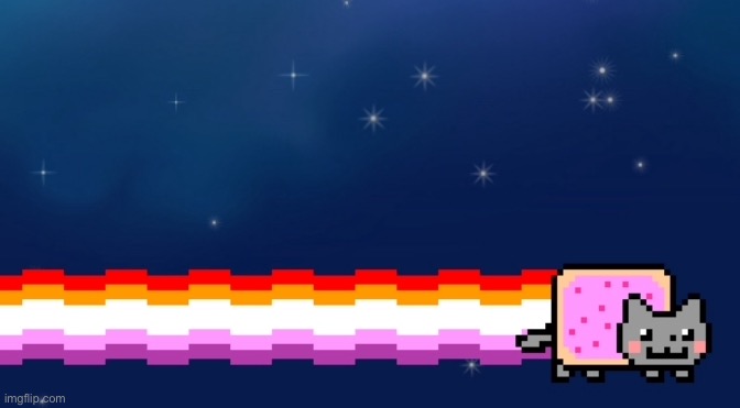 made a lesbian nyan cat cuz I was bored | image tagged in lesbian,nyan cat | made w/ Imgflip meme maker