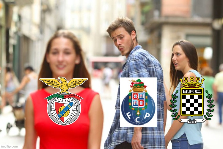 Rivalidades do FC Porto | image tagged in memes,distracted boyfriend | made w/ Imgflip meme maker