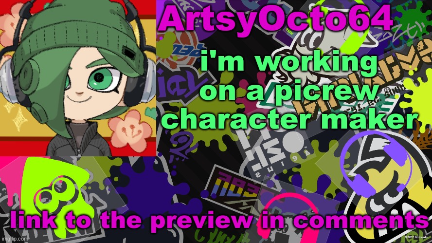 https://picrew.me/creator/image_maker/1013577/preview | i'm working on a picrew character maker; link to the preview in comments | image tagged in artsyocto's splatoon template | made w/ Imgflip meme maker