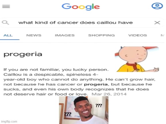 stupid Caillou | image tagged in visible confusion | made w/ Imgflip meme maker