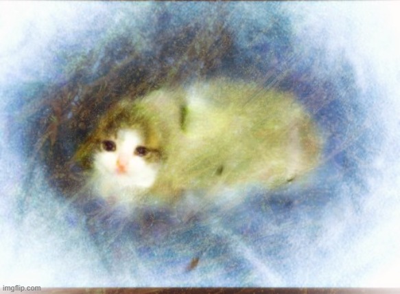 some image that i edited | image tagged in cat,painting,edit | made w/ Imgflip meme maker