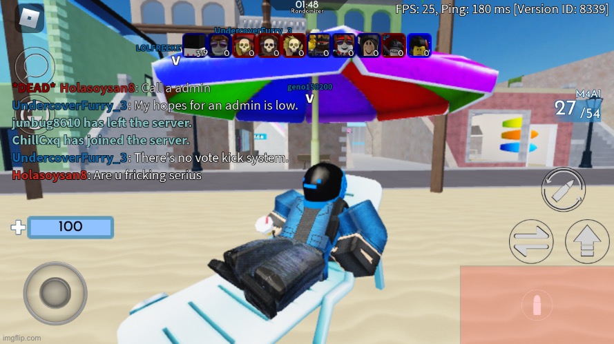 Bruh a exploiter  in my server | made w/ Imgflip meme maker