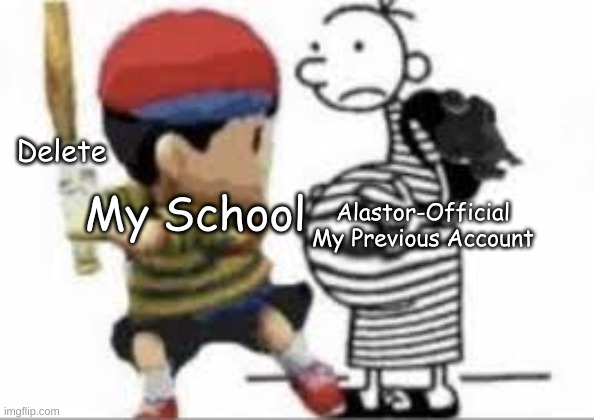 ;-; | Delete; Alastor-Official My Previous Account; My School | image tagged in abortion | made w/ Imgflip meme maker