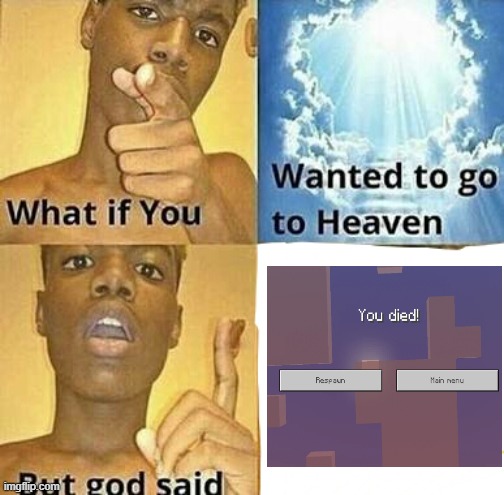 lol | image tagged in what if you wanted to go to heaven | made w/ Imgflip meme maker